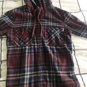 Button up hooded flannel from Garage